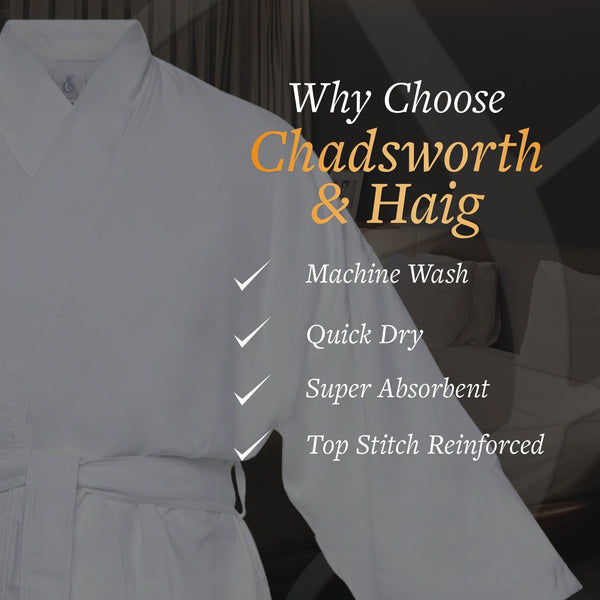 Essentials Light Weight Terry Kimono Robe | STYLE: ETK8000 - Luxury Hotel & Spa Robes by Chadsworth & Haig