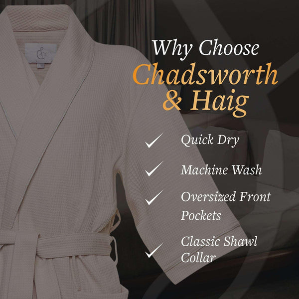 Waffle Knit Regent Classic Robe | Style: RC6000 - Luxury Hotel & Spa Robes by Chadsworth & Haig